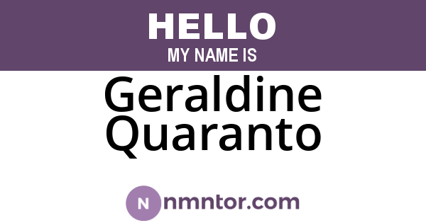 Geraldine Quaranto