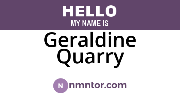 Geraldine Quarry