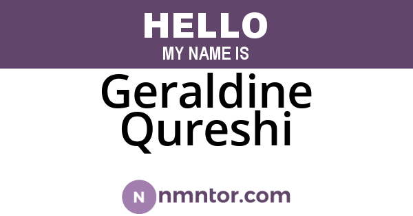 Geraldine Qureshi