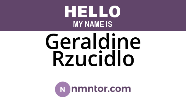 Geraldine Rzucidlo