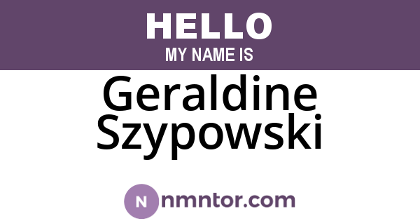Geraldine Szypowski