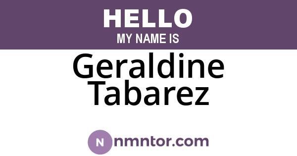 Geraldine Tabarez