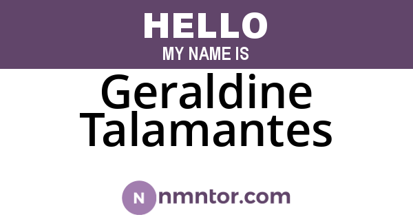 Geraldine Talamantes
