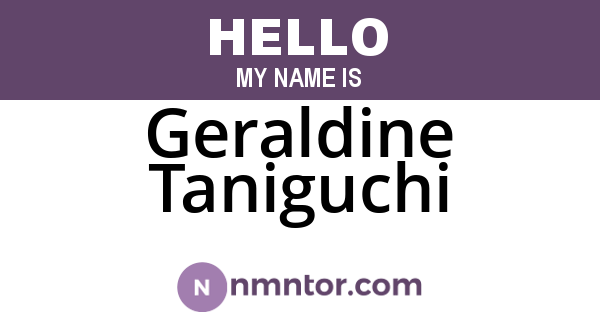 Geraldine Taniguchi
