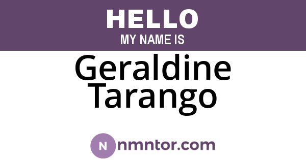 Geraldine Tarango