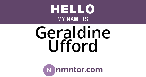 Geraldine Ufford