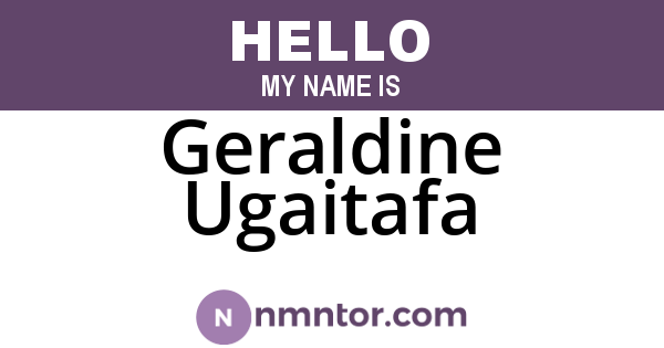 Geraldine Ugaitafa