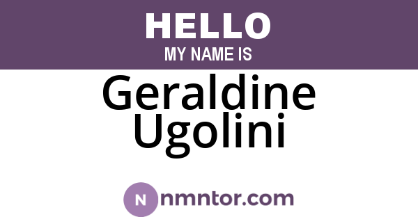 Geraldine Ugolini
