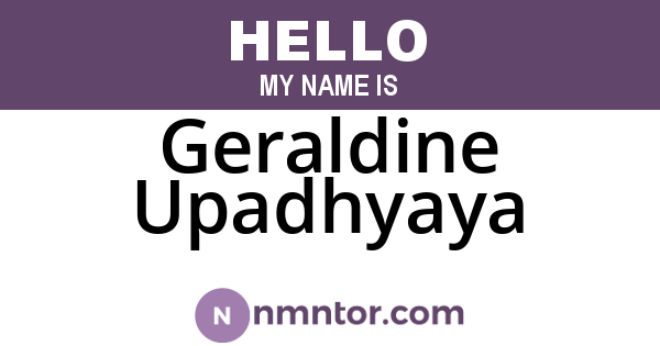 Geraldine Upadhyaya