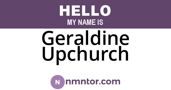 Geraldine Upchurch