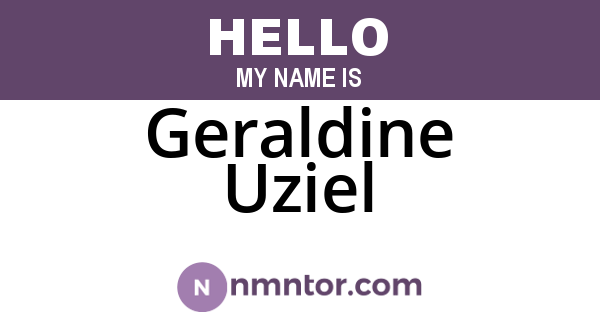 Geraldine Uziel