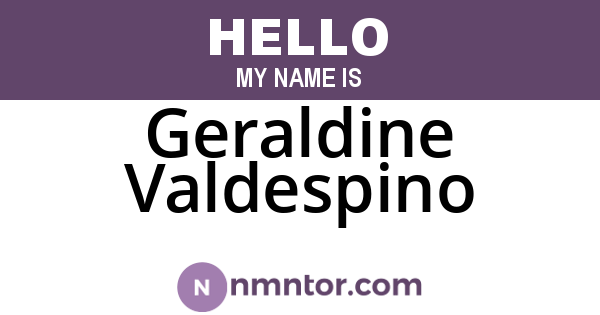 Geraldine Valdespino