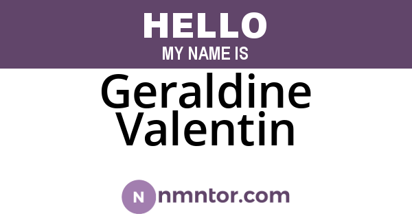 Geraldine Valentin