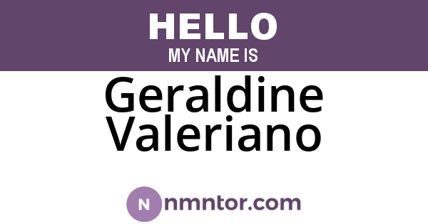 Geraldine Valeriano