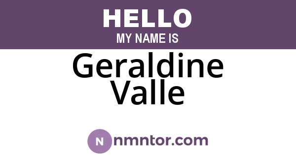 Geraldine Valle