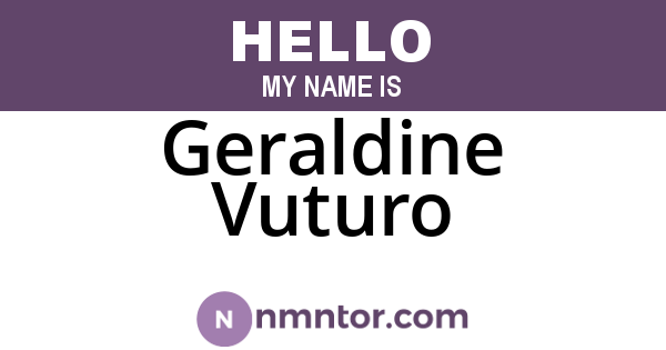 Geraldine Vuturo