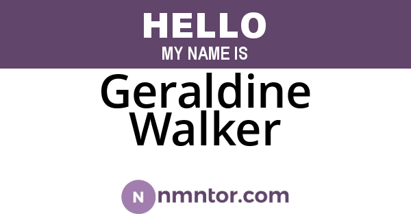 Geraldine Walker