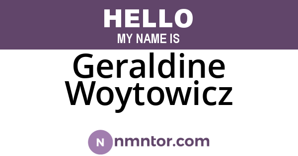 Geraldine Woytowicz