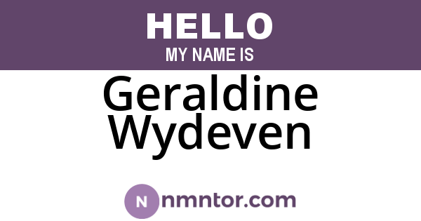 Geraldine Wydeven