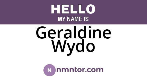 Geraldine Wydo
