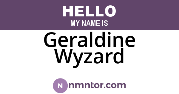 Geraldine Wyzard