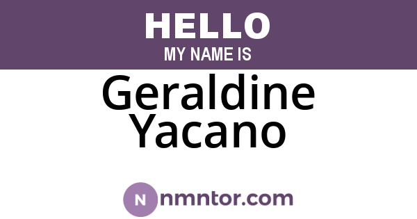 Geraldine Yacano