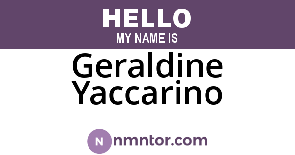 Geraldine Yaccarino