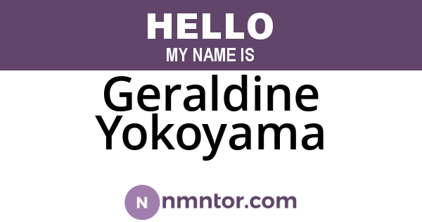 Geraldine Yokoyama