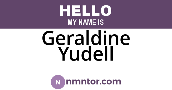 Geraldine Yudell