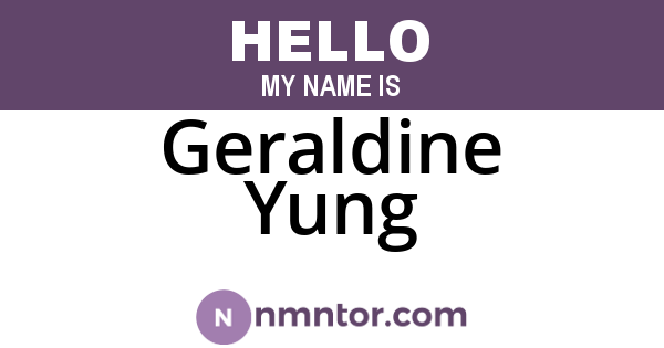 Geraldine Yung