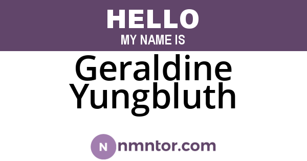 Geraldine Yungbluth