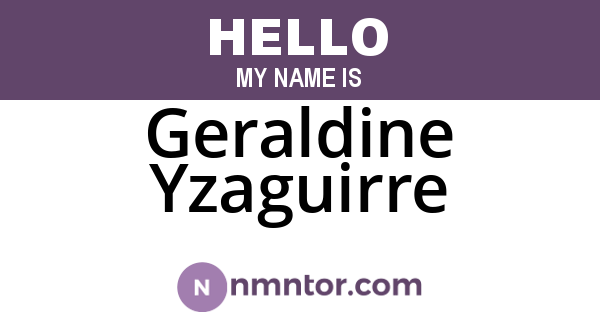 Geraldine Yzaguirre