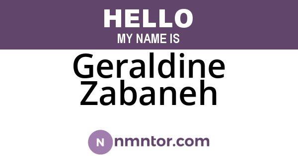 Geraldine Zabaneh