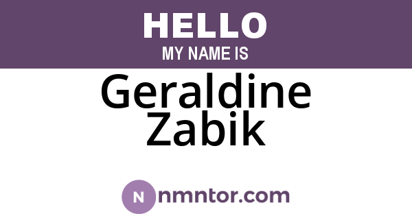 Geraldine Zabik