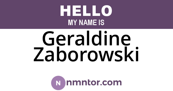 Geraldine Zaborowski