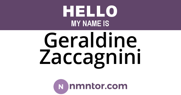 Geraldine Zaccagnini
