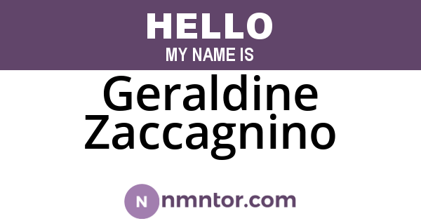 Geraldine Zaccagnino