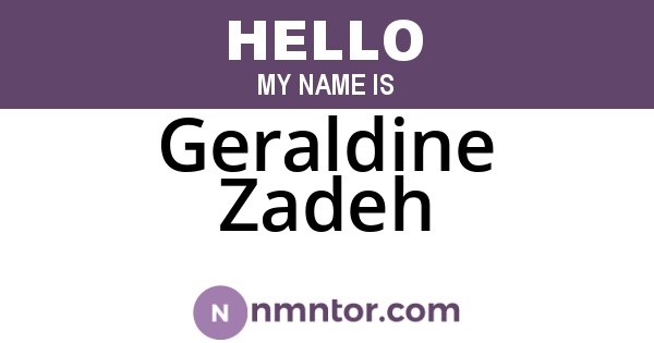 Geraldine Zadeh