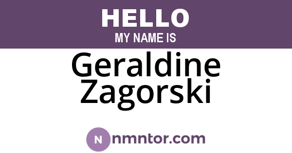 Geraldine Zagorski
