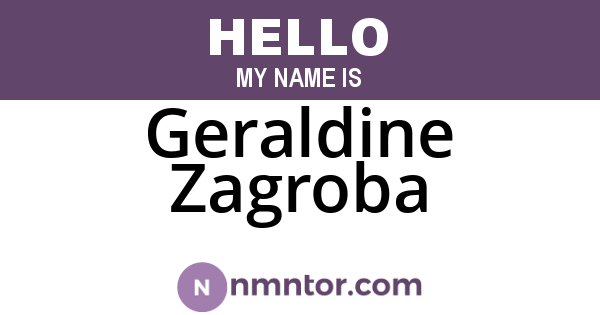 Geraldine Zagroba