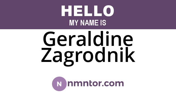 Geraldine Zagrodnik