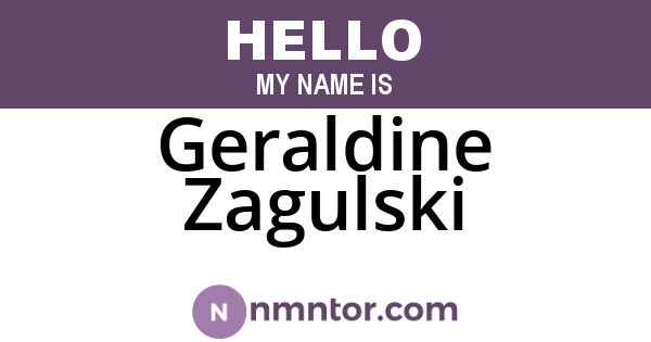 Geraldine Zagulski