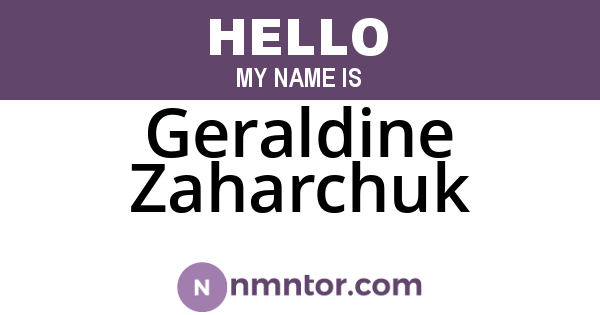 Geraldine Zaharchuk