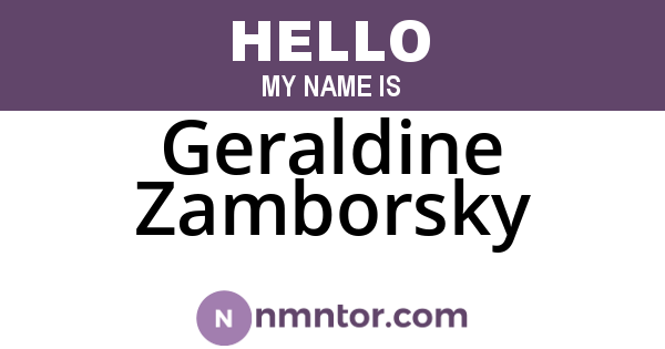 Geraldine Zamborsky