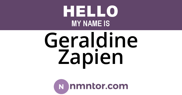 Geraldine Zapien
