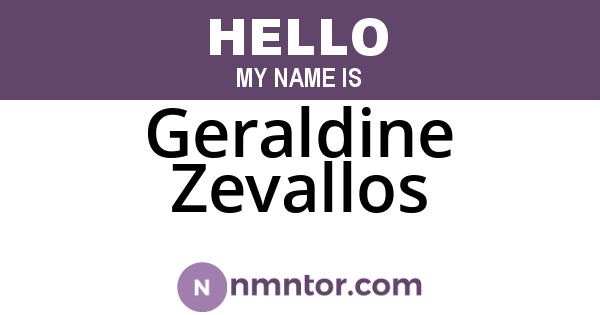 Geraldine Zevallos