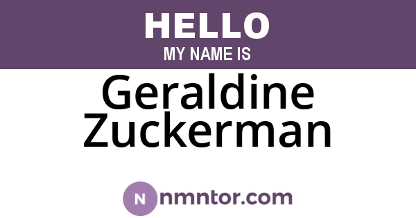 Geraldine Zuckerman