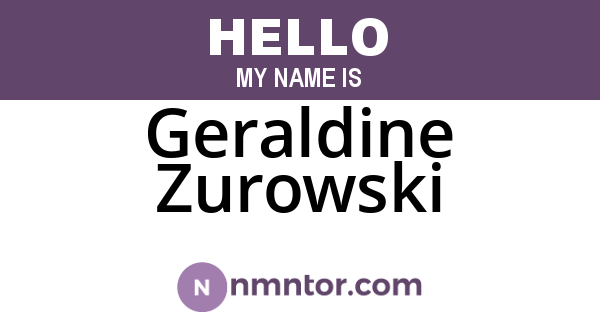 Geraldine Zurowski