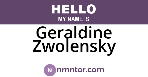 Geraldine Zwolensky