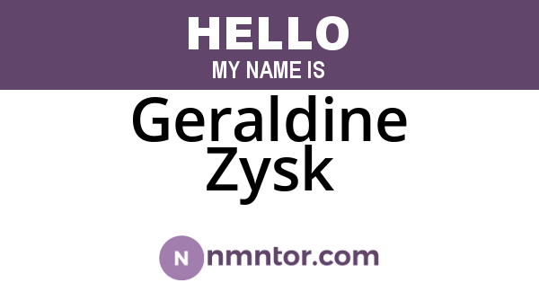Geraldine Zysk